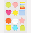sticky notes set notepad vector image