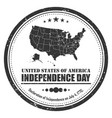 america map stamp symbol grunge design 4th vector image vector image