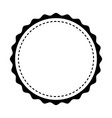 circle seal stamp lace vector image