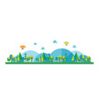 forest and landscape in flat style vector image