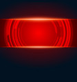 red illuminated cell technology circle cyberspace vector image