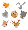 seamless texture with cartoon animals pattern vector image vector image