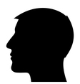 man head silhouette vector image