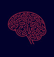 maze brain vector image vector image