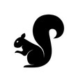 squirrel silhouette logo vector image