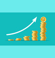 bitcoin growth chart concept vector image vector image
