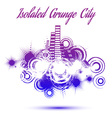 isolated grunge city vector image