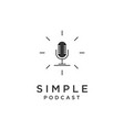 simple microphone for podcast logo design vector image