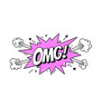 speech bubble omg banner bubble vector image
