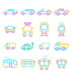 Truck delivery neon sign Royalty Free Vector Image