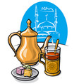 tea with delight vector image vector image