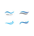 water wave symbol and icon logo template vector image