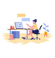 female character work as technical support vector image