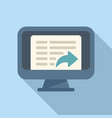 online report icon flat graphic chart vector image