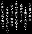 columns magic white alchemical symbols vector image vector image