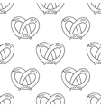 german pretzels seamless pattern on white vector image vector image