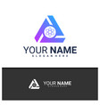 letter a triangle logo design creative triangle vector image vector image