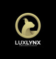 logo luxury lynx gold color style vector image vector image
