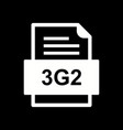 3g2 file document icon vector image vector image