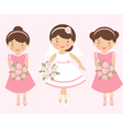 bride with bridesmaids vector image vector image