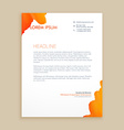 Creative black ink letterhead design Royalty Free Vector