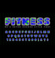 80s - 90s sport style alphabet colorful bright vector image
