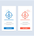ambient user technology experience blue and red vector image vector image