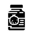 extract pomegranate glyph icon vector image vector image