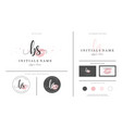 letter bs b s initial handwriting logo template vector image vector image