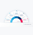 round infographic chart template vector image