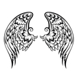 wings tattoo vector image