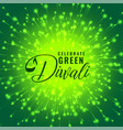 green diwali firework celebration concept vector image vector image