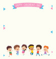 happy kids playing vector image vector image