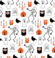 scary halloween pattern vector image