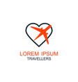 travel logo holidays tourism business trip vector image