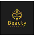 elegant luxury golden star flower mandala logo vector image vector image