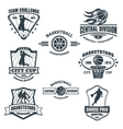 basketball emblems vector image