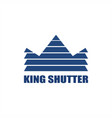 king shutter window logo vector image vector image