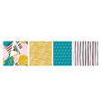 modern creative fabric swatches geometric vector image vector image