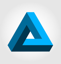 Penrose triangle geometric optical Royalty Free Vector Image