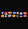 sticker pack retro badge cool happy label vector image vector image