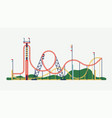 amusement park roller coaster vector image vector image