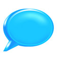 blue blank speech bubble icon vector image