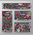 cartoon doodle set of music corporate vector image vector image
