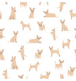 chihuahua seamless pattern dog healthy silhouette vector image vector image