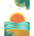 nature tropical seascape background with sunlight vector image vector image