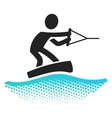 wake boarding icon vector image vector image