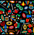 tribal monster seamless pattern vector image vector image