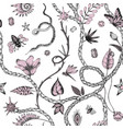 beautiful trendy seamless pattern with hand vector image