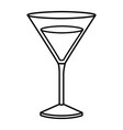 monochrome silhouette of drink cocktail glass vector image
